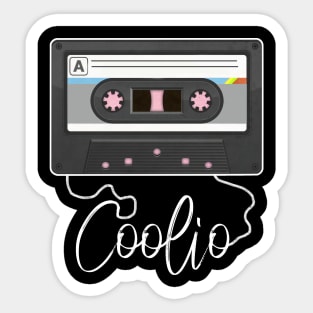 Love Music Coolio Proud Name Awesome Cassette Sticker